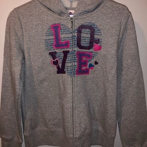 Girls zip up sweater
